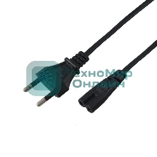 Шнур сетевой Rexant вилка - евроразъем С7, кабель 2x0,5 мм², длина 1,8 м. (PE пакет)