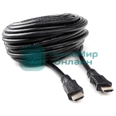 Кабель HDMI Cablexpert CC-HDMI4L-15M, 15м, v2.0, 19M/19M, серия Light, черный, позол.разъемы, экран, пакет
