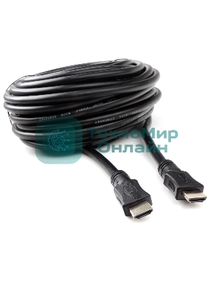 Кабель HDMI Cablexpert CC-HDMI4L-15M, 15м, v2.0, 19M/19M, серия Light, черный, позол.разъемы, экран, пакет