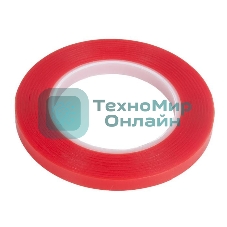 Скотч двусторонний прозрачный 3M 865379 с красной защитной лентой, ширина 10мм длина 25м