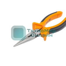 Длинногубцы Sparta Comfort, 160 мм, прямые шлифованные, двухкомпонентные рукоятки