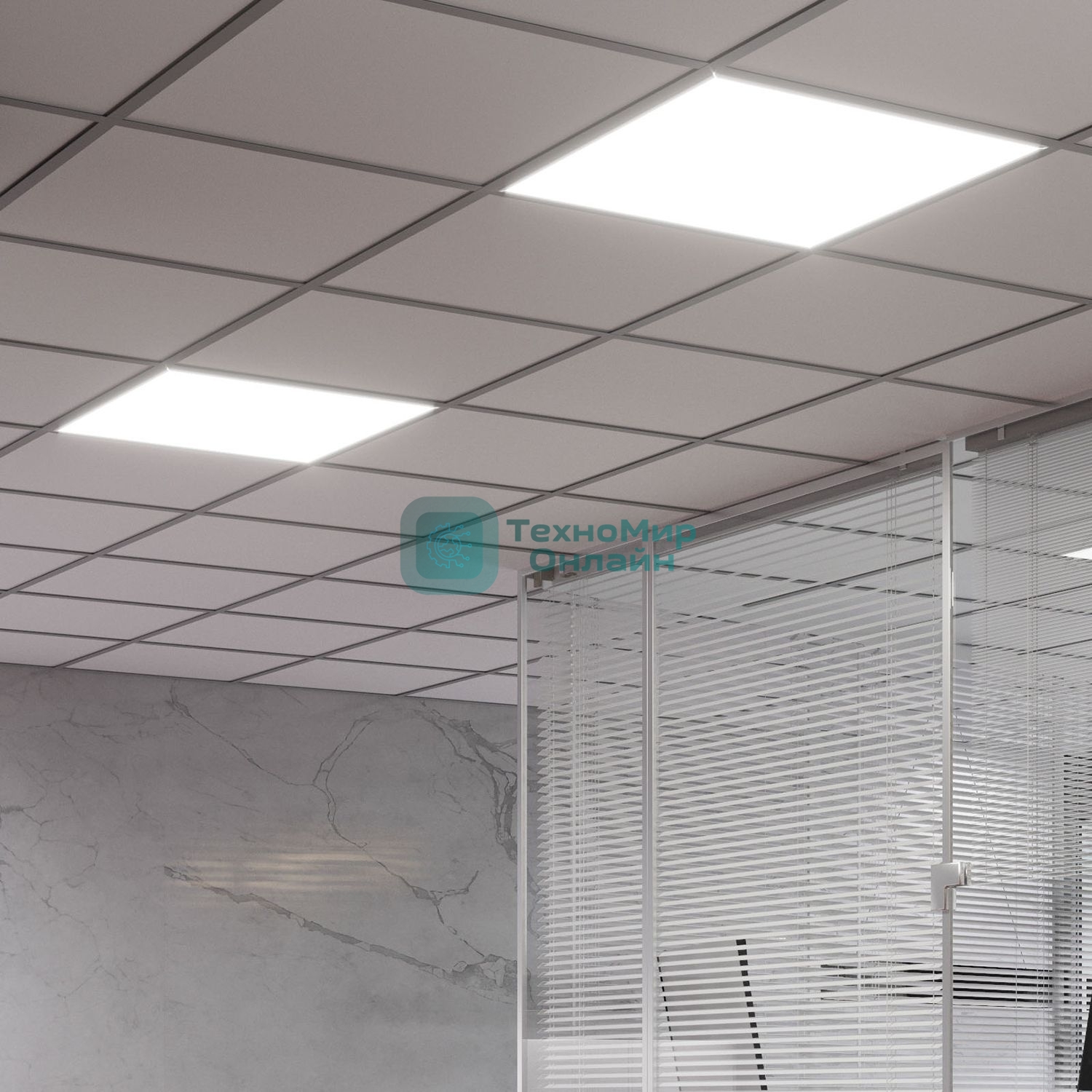 Светильник Gauss MiR IP40 встр/накл 595x595x50мм 35Вт 3500лм 6500К призма