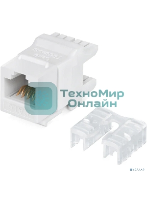 Модуль Keystone Rexant Jack RJ-45(8P8C), UTP неэкранированный, CAT 6, тип 180 градусов, белый PRO