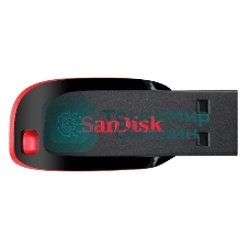 Флешка USB Sandisk CZ50 Cruzer Blade (SDCZ50-016G-B35), 16Gb, USB 2.0, R/W 15/4, черный/красный