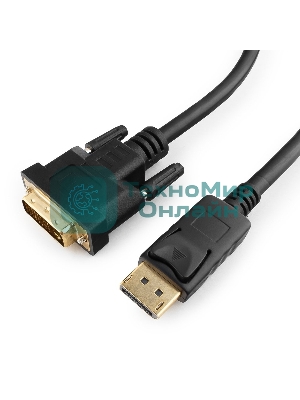 Кабель DisplayPort-DVI Gembird/Cablexpert 1м, 20M/19M, черный, экран, пакет