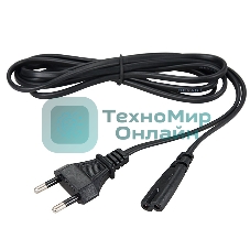 Шнур сетевой Rexant вилка - евроразъем С7, кабель 2x0,5 мм², длина 1,8 м. (PE пакет)