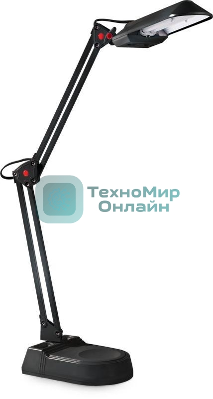 Лампа настольная Camelion KD-017A С0211W черный в к-те база+струбцина