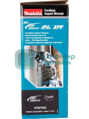 Гайковерт Makita DTW700Z ак(уд) BL-Motor, 18В, Li-ion, БЕЗ АКБ и БЕЗ ЗУ