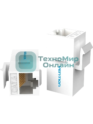Адаптер-соединитель Vention RJ45 F/RJ45 F 8p8c cat.6, белый