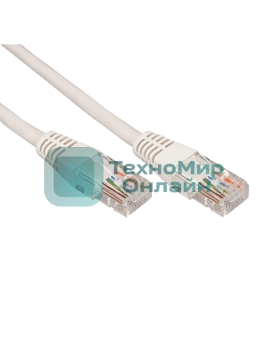 Патч-корд U/UTP Rexant cat.6, RJ45-RJ45, неэкранированный, 26AWG, LSZH, серый, 0.3 м