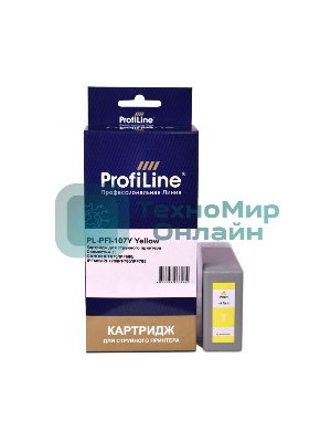Картридж струйный ProfiLine PL-PFI-107Y для принтеров Canon IPF670/IPF680/IPF685/IPF770/IPF780/IPF785 с чернилами Yellow