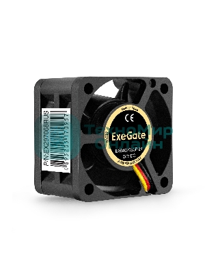 Вентилятор для корпуса ExeGate EX04020B3P-24 черный, 40 мм, 8000 об/мин, 33.2 дБ, 3 pin