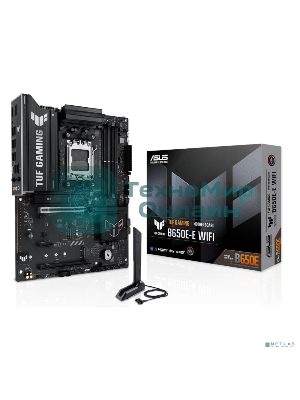 Материнская плата ASUS TUF GAMING B650-E WIFI, AM5, AMD B650, 4xDDR5, 4xSATA, 3xM.2, 1xPCIe 4.0 x16, 1xPCIe 4.0 x16, 1xPCIe x1, 1xDP, 1xHDMI, 1x2.5Gb LAN, Wi-Fi 6E, Bluetooth 5.3, 2xUSB-C (1x10Gbps, 1x20Gbps), 3xUSB-A 5Gbps, 2xUSB-A 10Gbps, 3xUSB-A 2.0, 5x3.5 мм, 7.1, ATX