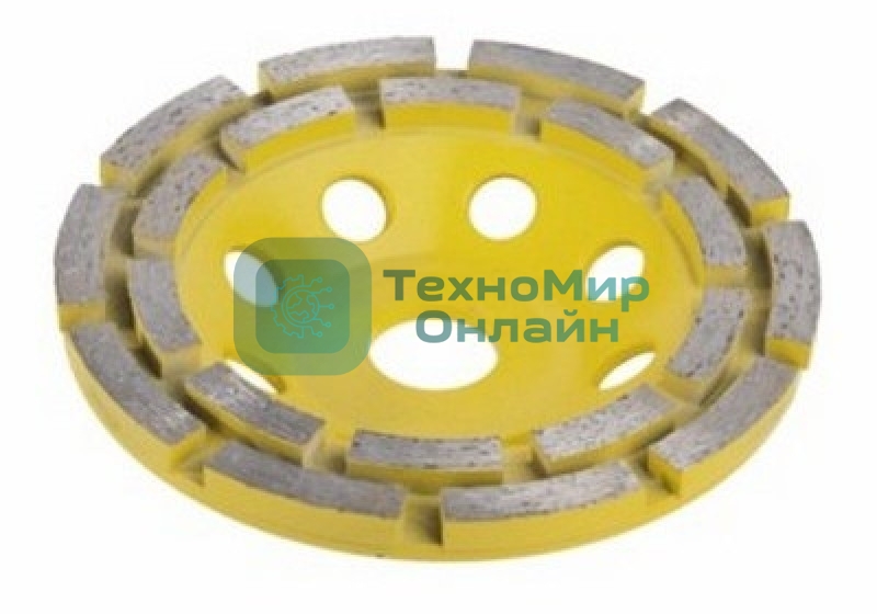 Чашка шлифовальная STAYER PROFESSIONAL 33381-125 алмазная сегментная двухрядная высота 22.2мм 125м