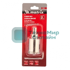 Сверло Matrix алмазное по керамограниту, 32 х 67 мм