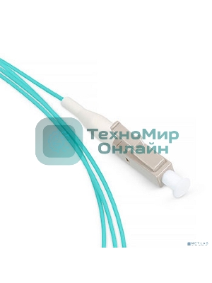 Пигтейл Cabeus, LC, OM3 50/125, 1,5м, бежевый хвостовик, бирюзовый