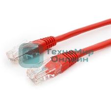 Патч-корд UTP Cablexpert cat.5e, 0.25м, литой, многожильный, красный