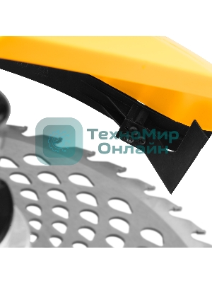 Триммер бензиновый Denzel DT-43E, 43 см3, неразъемная штанга, электростартер, состоит из 2 частей