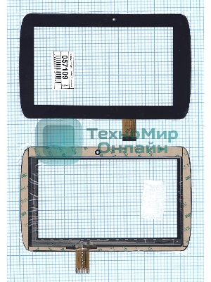 Сенсорное стекло (тачскрин) RP-254A-7.0-FPC-01, черное