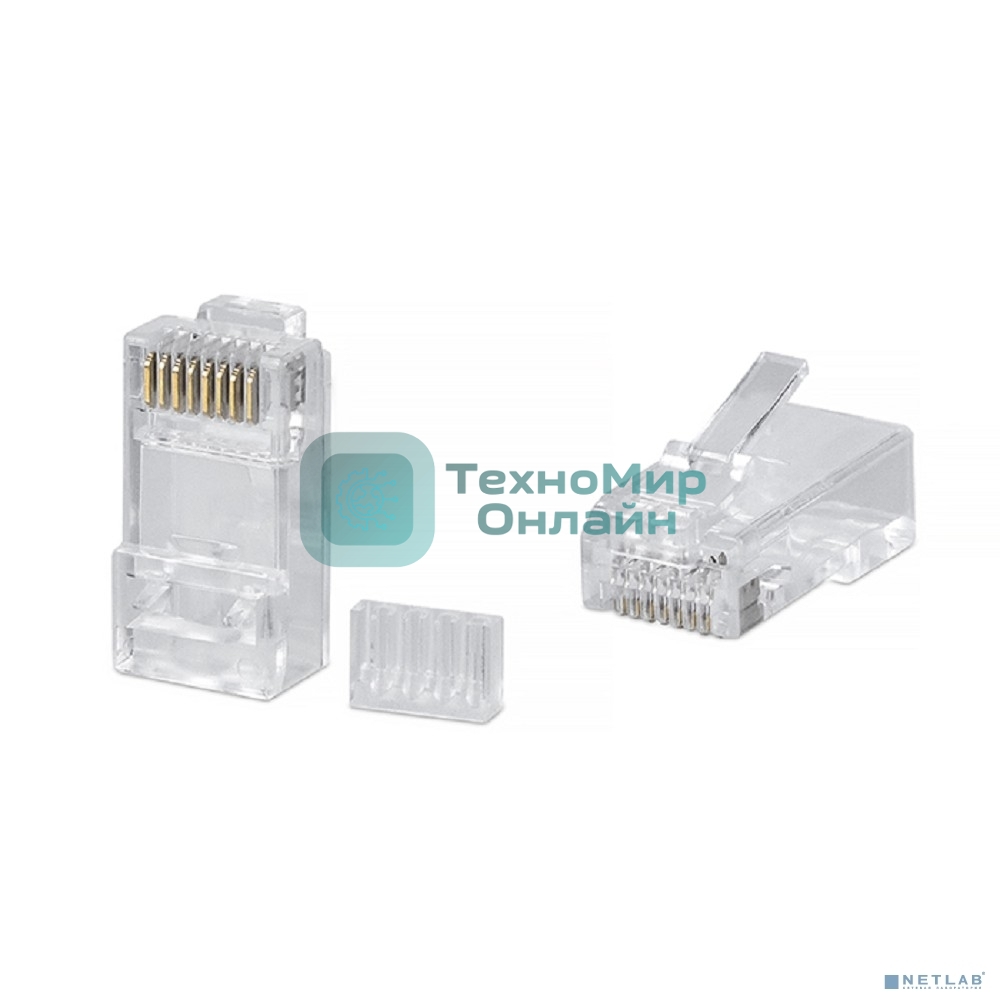 Коннектор Cabeus, RJ45(8p8c), кат. 6, неэкр., прозрачный