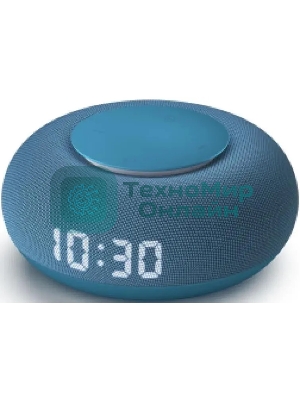 Умная колонка VK Капсула Мини, 5Вт, компактная, 1 динамик, Маруся, LED-часы, Wi-Fi, Bluetooth, морской синий