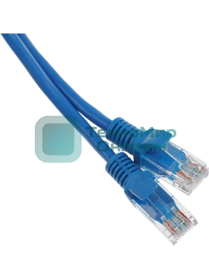 Патч-корд UTP Cablexpert cat.5e, 0.5м, литой, многожильный, синий