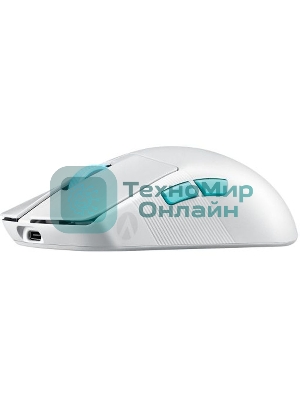 Мышь беспроводная/проводная ASUS ROG Harpe Ace Aim Lab Edition белый, 36000 dpi, радиоканал, Bluetooth, USB, кнопки - 5