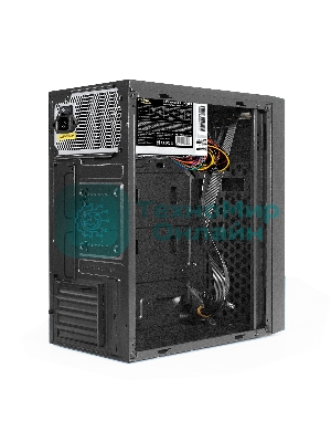 Компьютерный корпус Minitower ExeGate BAA-113-UNS350 (mATX, БП UNS350 с вент. 12см, 2*USB, аудио, черный)