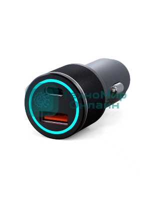 Автомобильное зарядное устройство c двумя портами Rexant (USB-C + USB-A) c LED-подсветкой, 68Вт