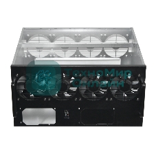 Корпус для майнинга ExeGate EX270771RUS Pro 8-430 (без БП, 2хUSB, 4хfan 120мм, места под: 8 видеокарт, 2 БП)