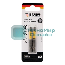Бита для шуруповерта Kranz Torx T20х50 мм (2 шт./уп.)