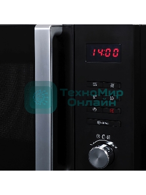 Микроволновая печь Hyundai HYM-M2062 черный, 23 л, 800 Вт, переключатели - кнопки, поворотный механизм