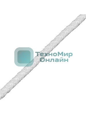 Шнур вязаный полипропиленовый Сибртех с сердечником, 7 мм, L20 м, 320 кгс, белый