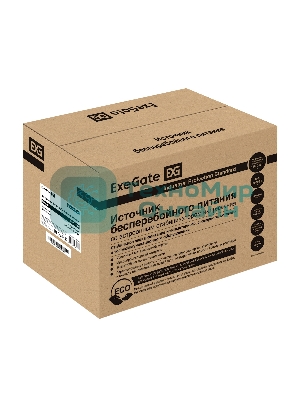 Источник бесперебойного питания ExeGate SpecialPro UNB-1200.LED.AVR.2SH.3C13 1200VA/750W, LED, AVR, 2*Schuko+3*C13, съемн.кабель, металлический корпус, черный