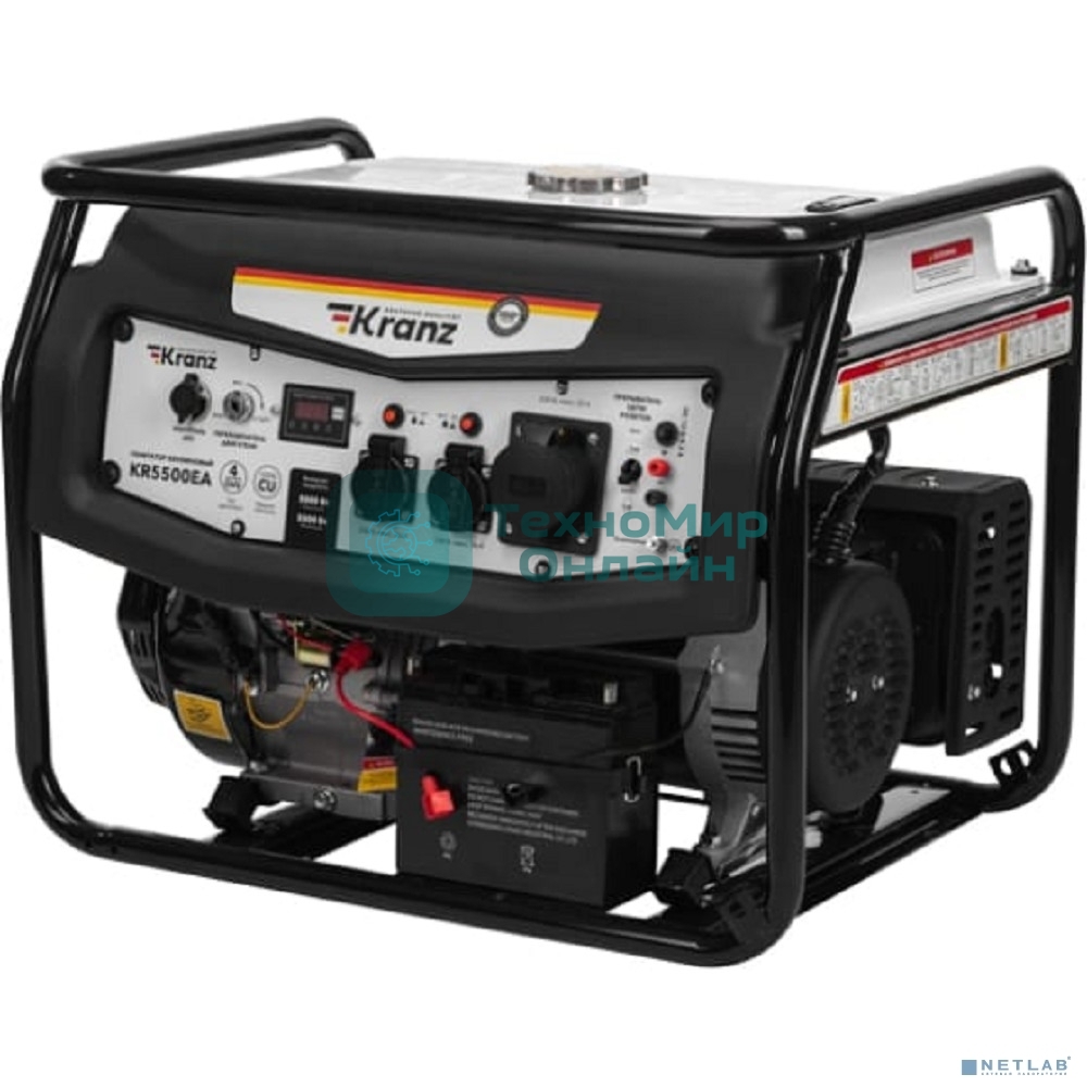 Электрогенератор бензиновый Kranz KR5500EA, 5.5 кВт, 96.1 дБ, 77 кг