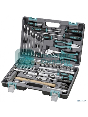 Набор инструментов Stels 141041/2'' 1/4'' CrV пластиковый кейс  76 предм.