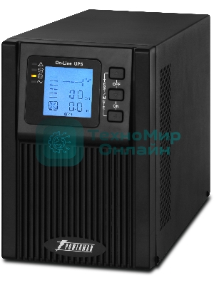 Источник бесперебойного питания PowerMan Online 1000 PLUS (1000ВА/800Вт, Online-Double conversion/LCD Display/USB/Software/RJ11/45,RS-232)