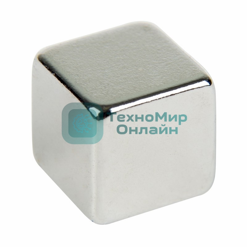 Неодимовый магнит куб Rexant 8х8х8 мм сцепление 3,7 кг (Упаковка 4 шт)