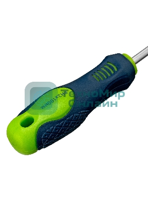 Отвертка Сибртех, PH2 х 100 мм, CrV, двухкомпонентная рукоятка
