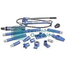 Растяжка гидравлическая Stels 51353 10 т, набор из 17 предметов, 7 сменных насадок, в метал. кейсе