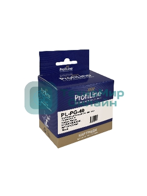 Картридж струйный ProfiLine PL-PG-40 для принтеров Canon Pixma iP1200/1600/2200, MP150/170/450 Black водн