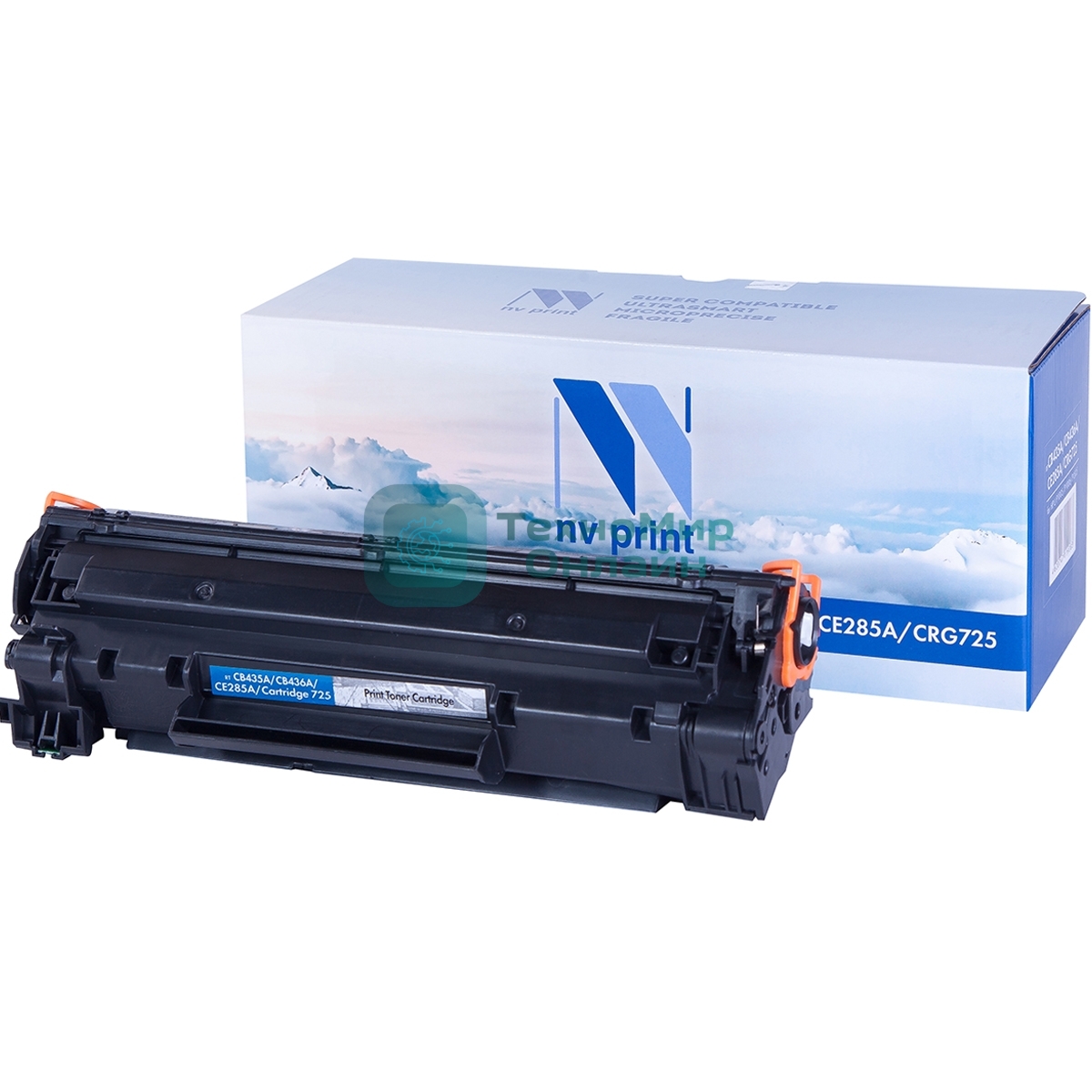Картридж лазерный NVPrint CB435A/CB436A/285A/CRG725 для HP LJ P1005/P1006/P1515, 2000 стр.