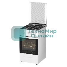 Плита газовая Darina 1D1 GM 241 008 W белый/черный, конфорок 4 шт, духовка 50 л, 50 см x 85 см x 60 см