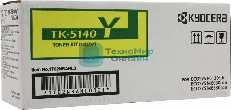 Картридж лазерный Kyocera TK-5140Y (1T02NRANL0) желтый для M6030cdn/M6530cdn/P6130cdn 5000 стр.