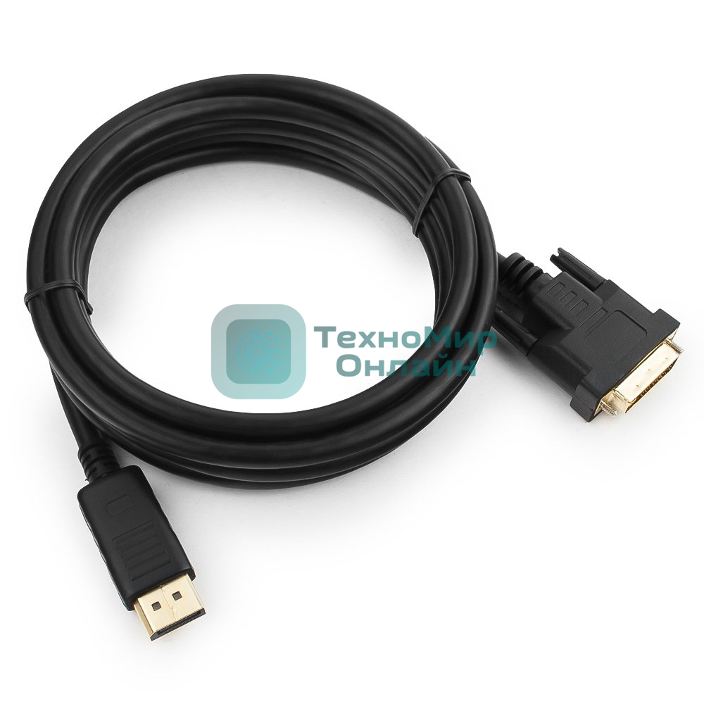 Кабель DisplayPort-DVI Gembird/Cablexpert 3м, 20M/19M, черный, экран, пакет