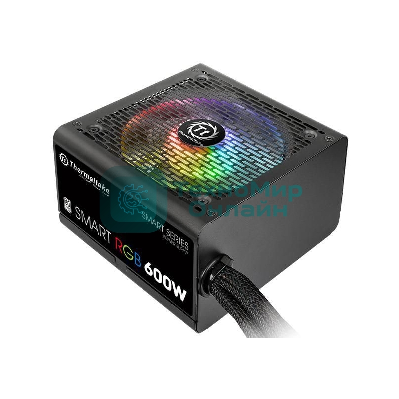 Блок питания Thermaltake Smart RGb (PS-SPR-0600NHSAWE-1), 600Вт, 80 PLUS, 120мм, черный