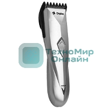 Машинка для стрижки Delta DL-4035А серебристый (серебристый, 2 Вт, аккум. батарея 1,2 В, регулировка длины срезаемых волос, ножи из нержавеющей стали, время работы при заряженной батарее 30 мин., в комплекте: расческа, ножницы, масленка, щетка для чистки)