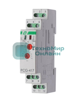 Реле времени PCG-417 (звезда-треугольник для пуска электродвиг. 230В 2х8А 2НО IP20 монтаж на DIN-рейке) F&F EA02.001.020