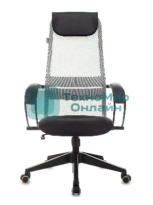 Кресло Бюрократ CH-607 TW-02 светло-серый, сетка, подголовник