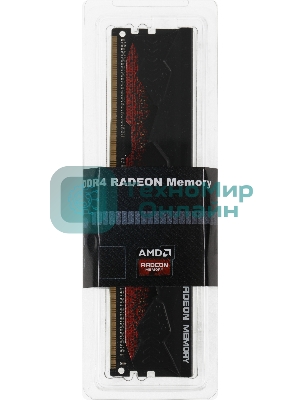Оперативная память AMD Radeon R7, DDR4, 16GB, 2666MHz, CL16, DIMM, с радиатором, черный